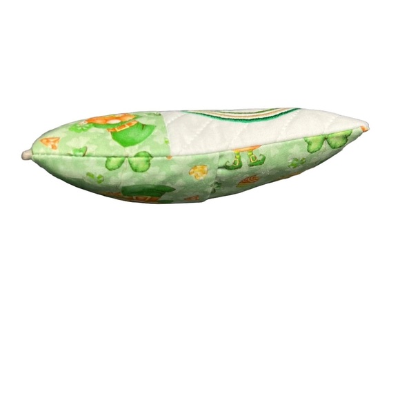 Hand Crafted Decorative Pillow St. Patrick's Day Themed Pillow green white - Picture 13 of 13